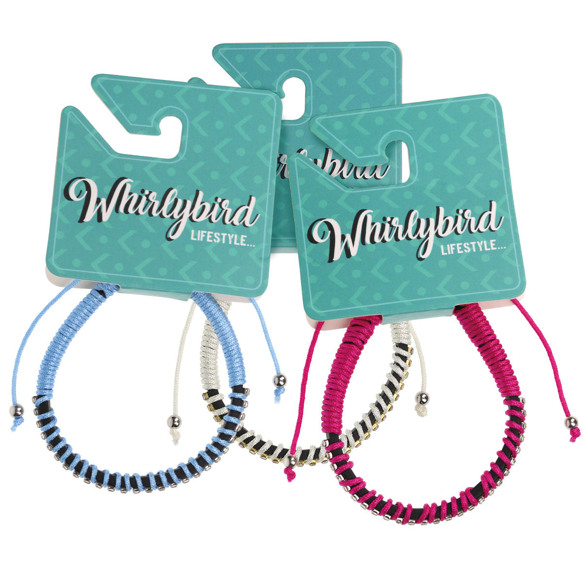 Whirlybird Random Selection Of Either A Pink, Blue OR White Diamante Bracelet