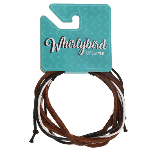 WBLE19 - Mens Multicoloured Leather Bracelet