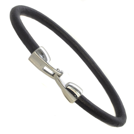 Mens Whirlybird Brown Solid Stainless Steel Squared Toggle Clasp