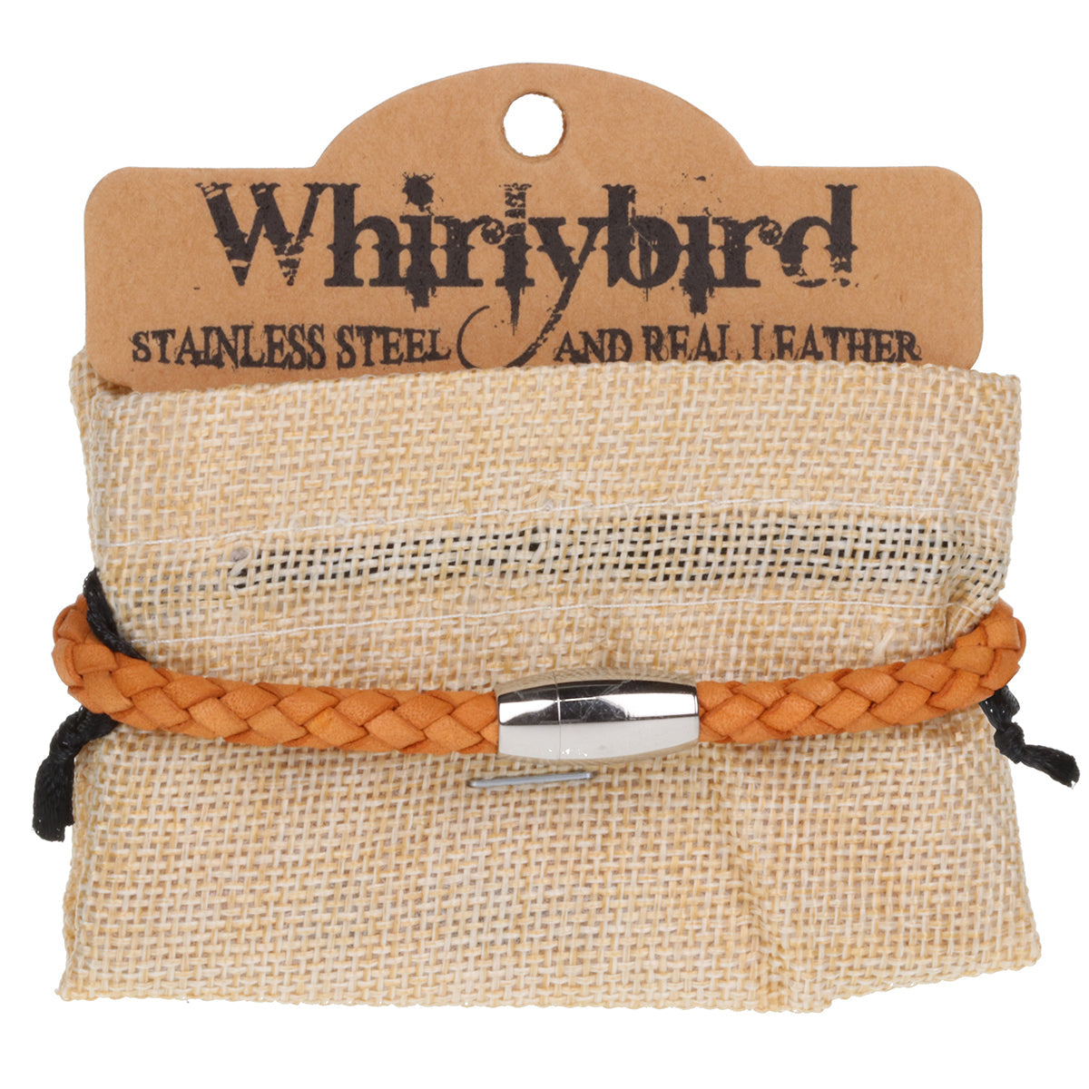 WBSS20 - Mens Whirlybird Tan Stainless Steel Cylinder Screw Fastening Bracelet