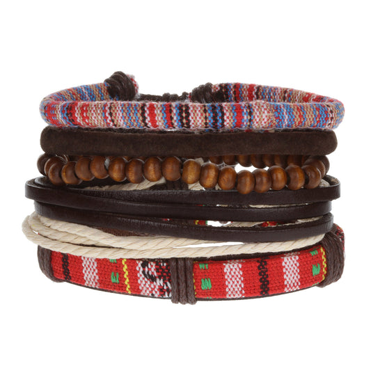 Mens Whirlybird Vibrant Multicoloured Stacker Bracelets