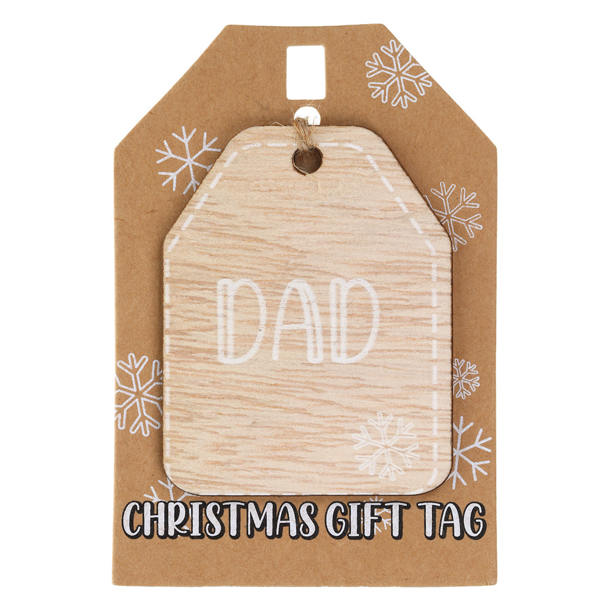 Christmas Wooden Gift Tag - Dad
