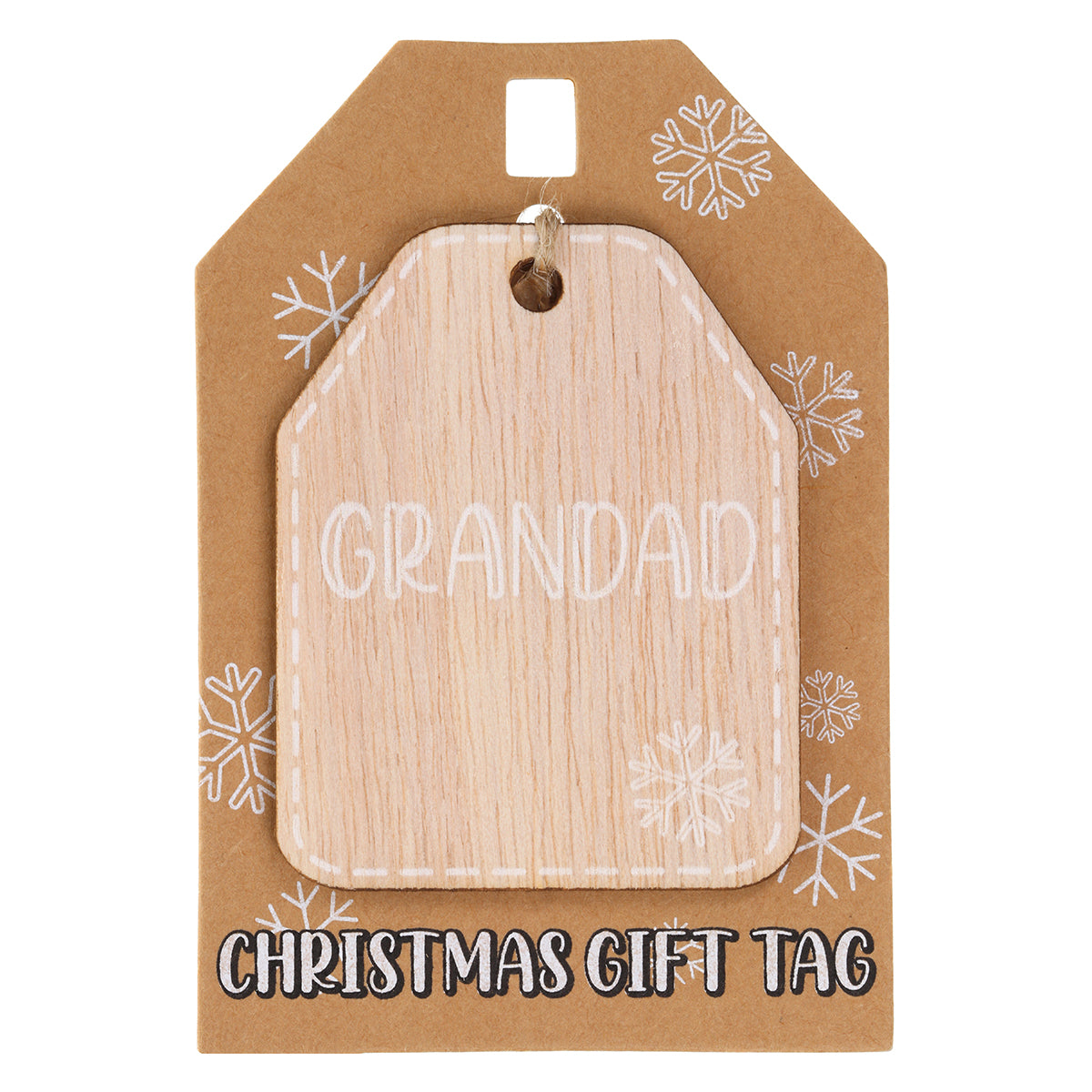 Christmas Wooden Gift Tag - Grandad