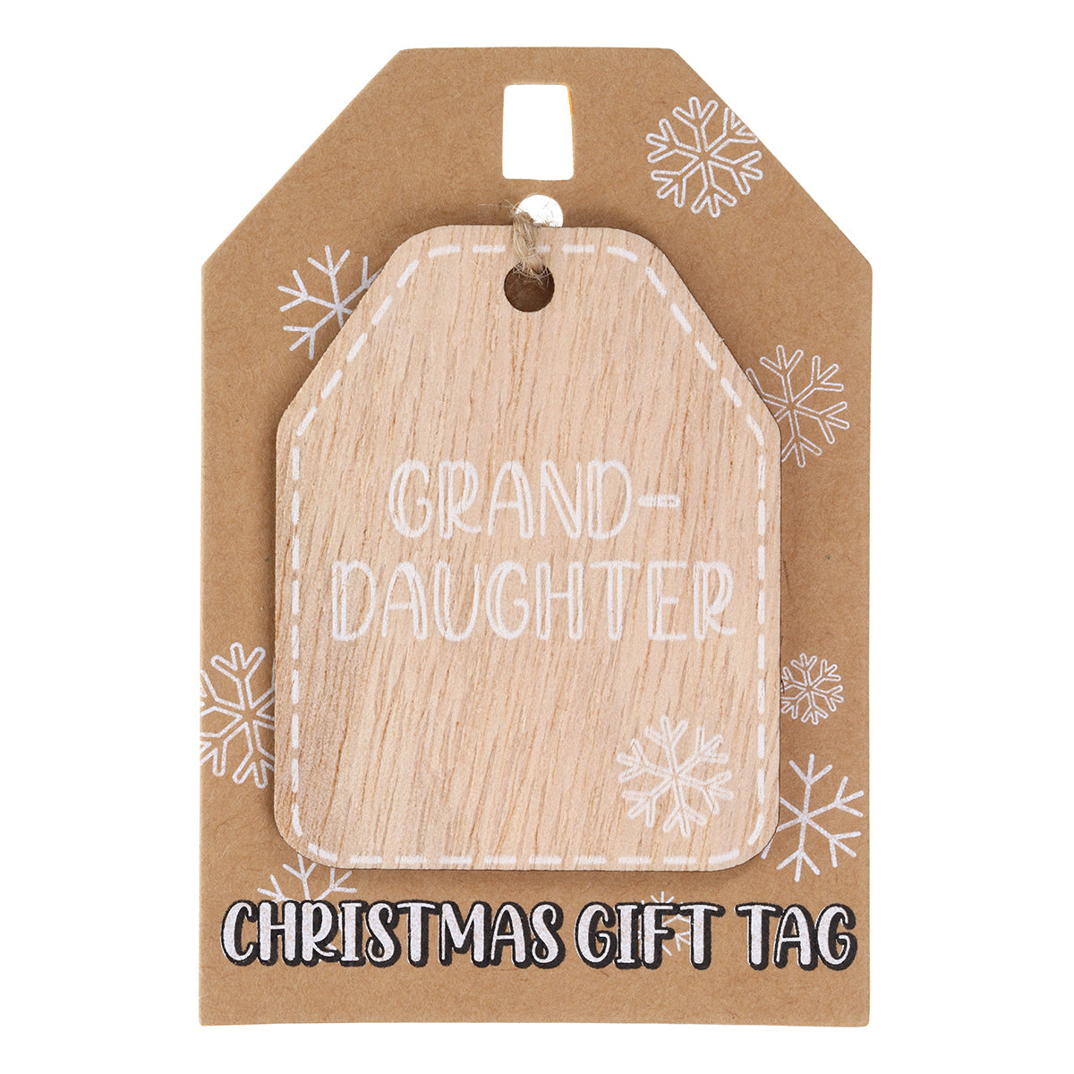Christmas Wooden Gift Tag - Grandaughter