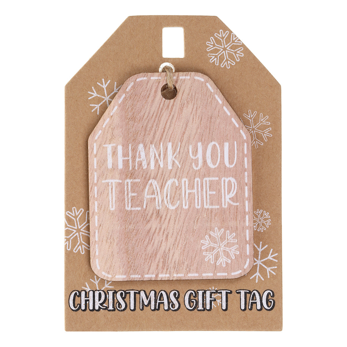 Christmas Wooden Gift Tag - Teacher