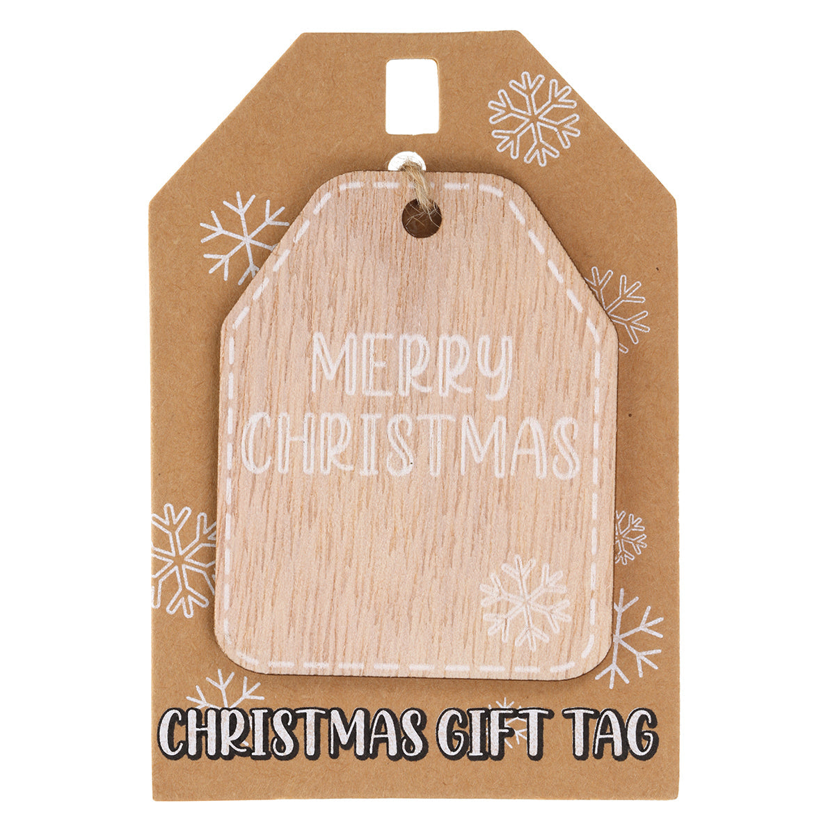 Christmas Wooden Gift Tag - Merry Christmas
