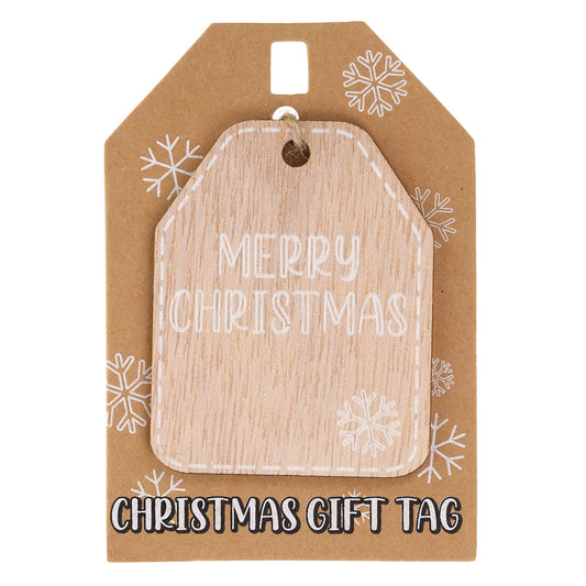 Christmas Wooden Gift Tag - Merry Christmas