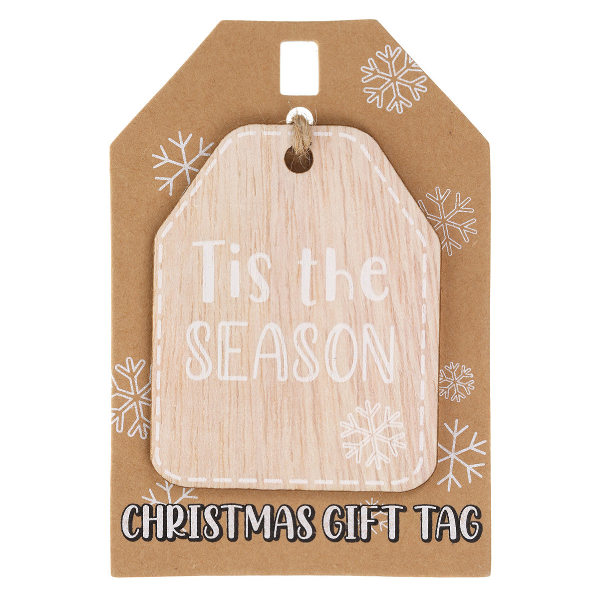 Christmas Wooden Gift Tag - Tis The Season