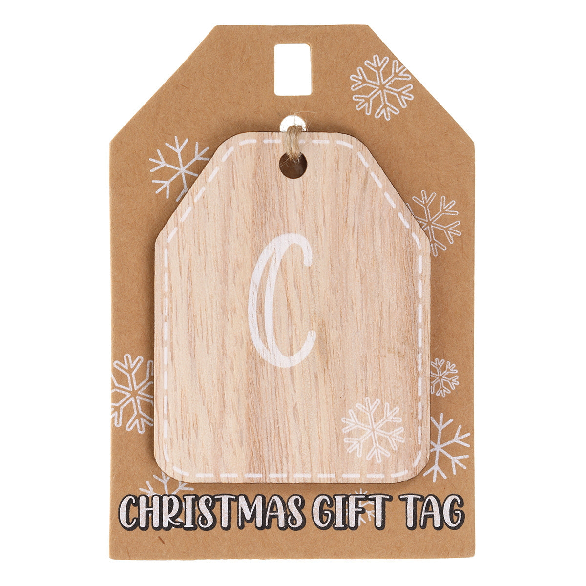 Christmas Wooden Gift Tag - C