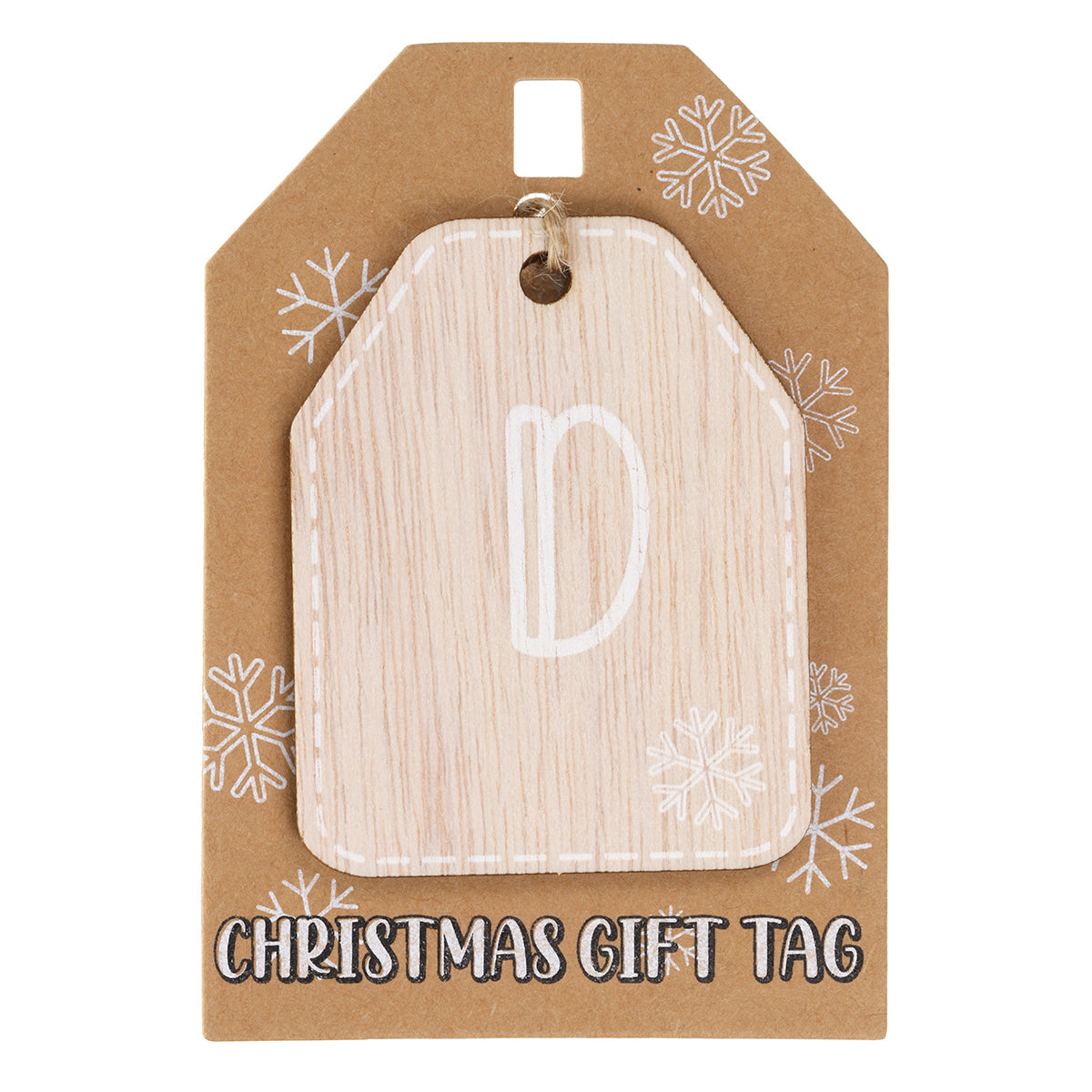 Christmas Wooden Gift Tag - D