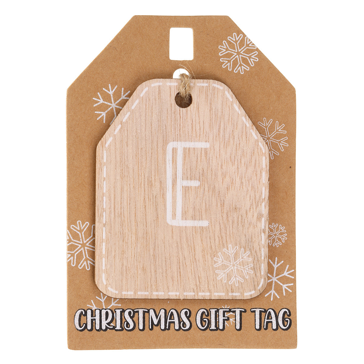 Christmas Wooden Gift Tag - E