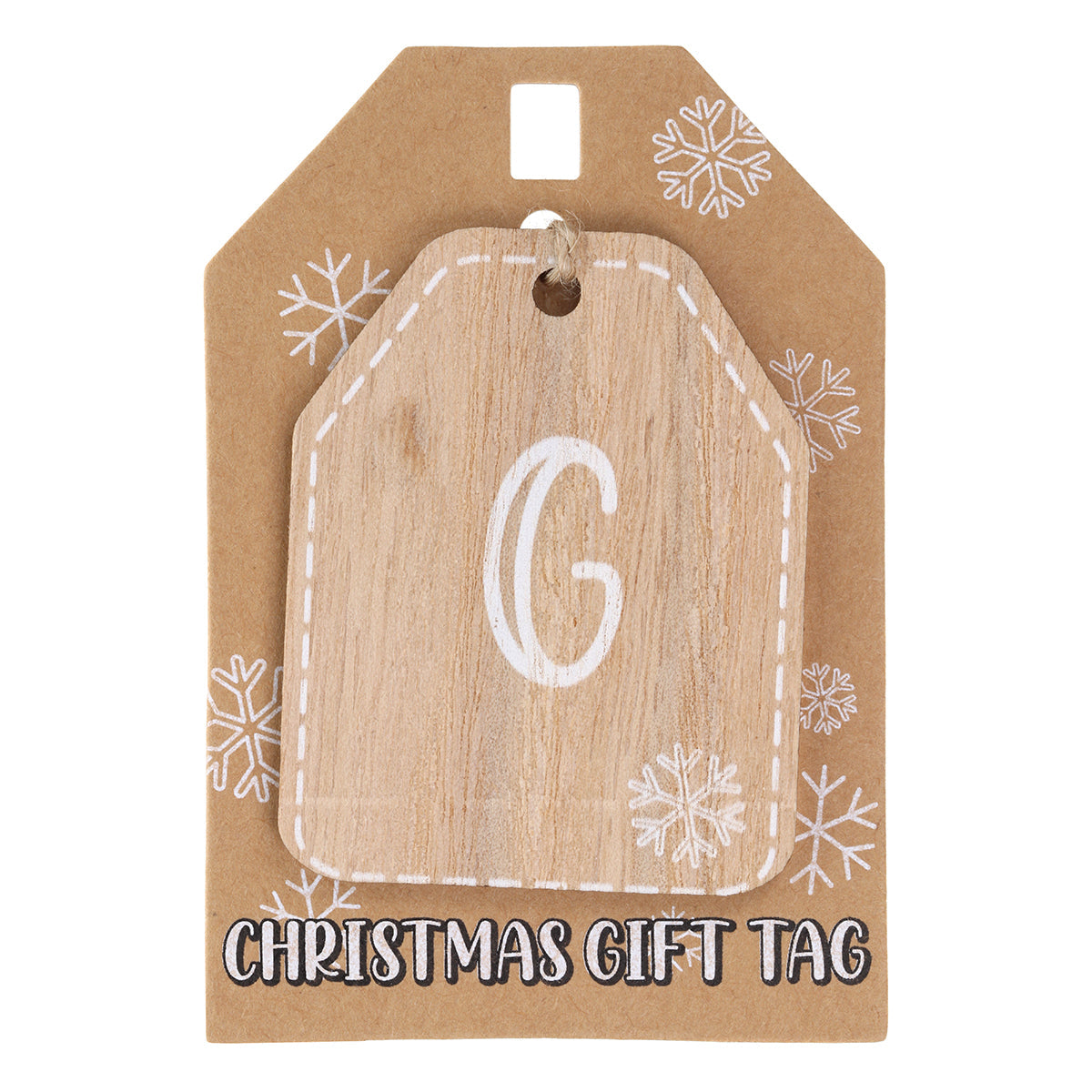 Christmas Wooden Gift Tag - G