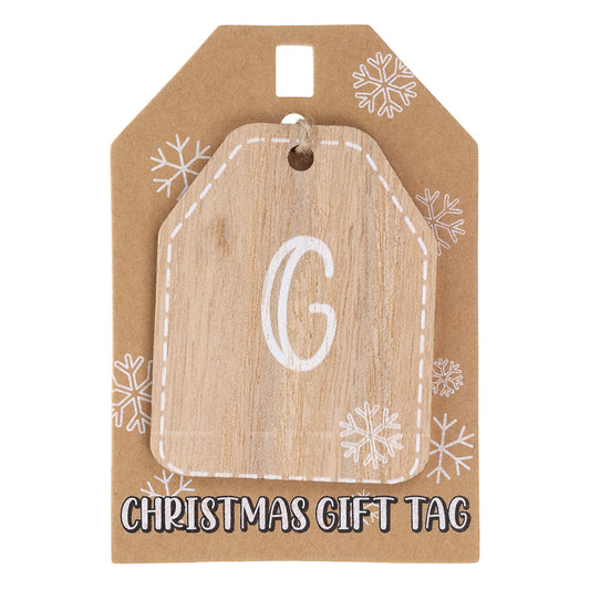 Christmas Wooden Gift Tag - G