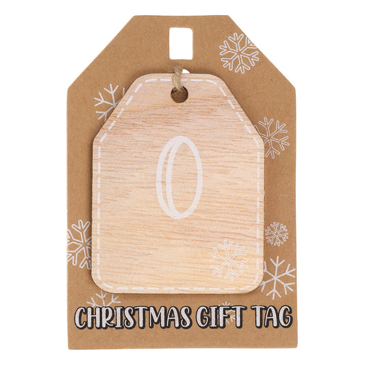 Christmas Wooden Gift Tag - O