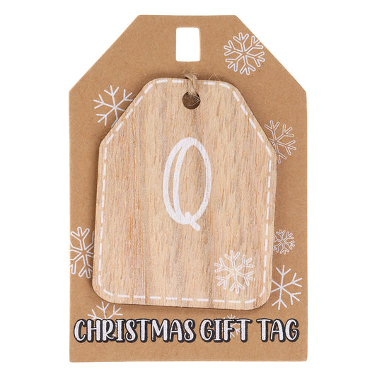 Christmas Wooden Gift Tag - Q