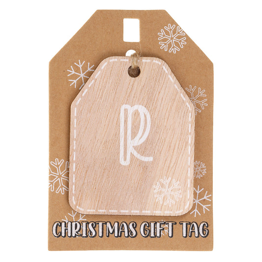 Christmas Wooden Gift Tag - R