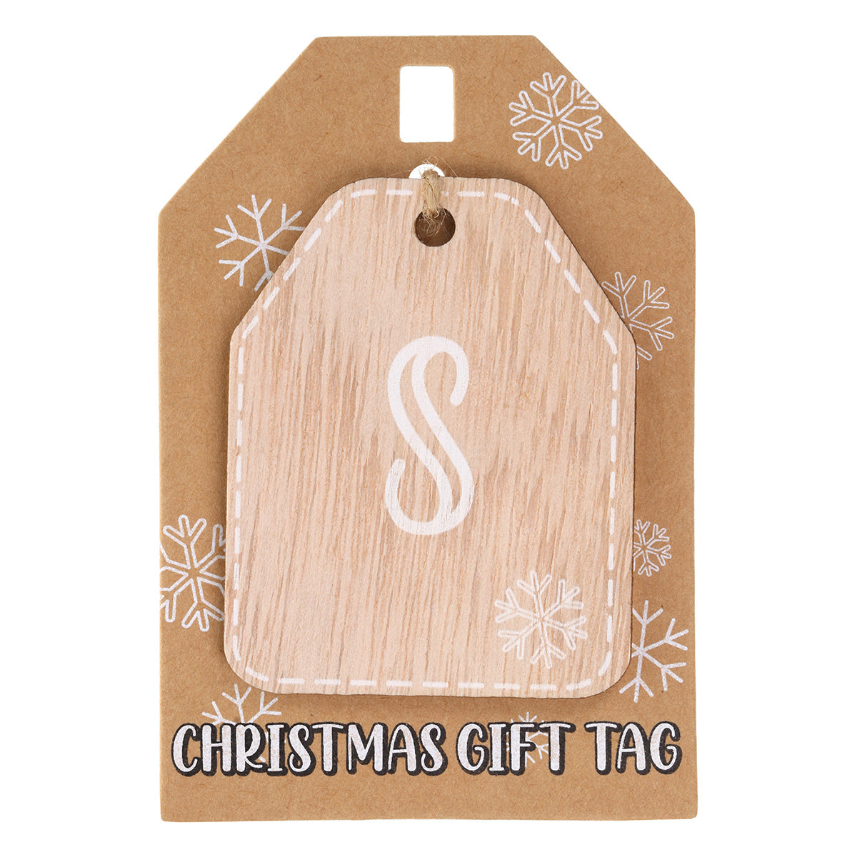 Christmas Wooden Gift Tag - S