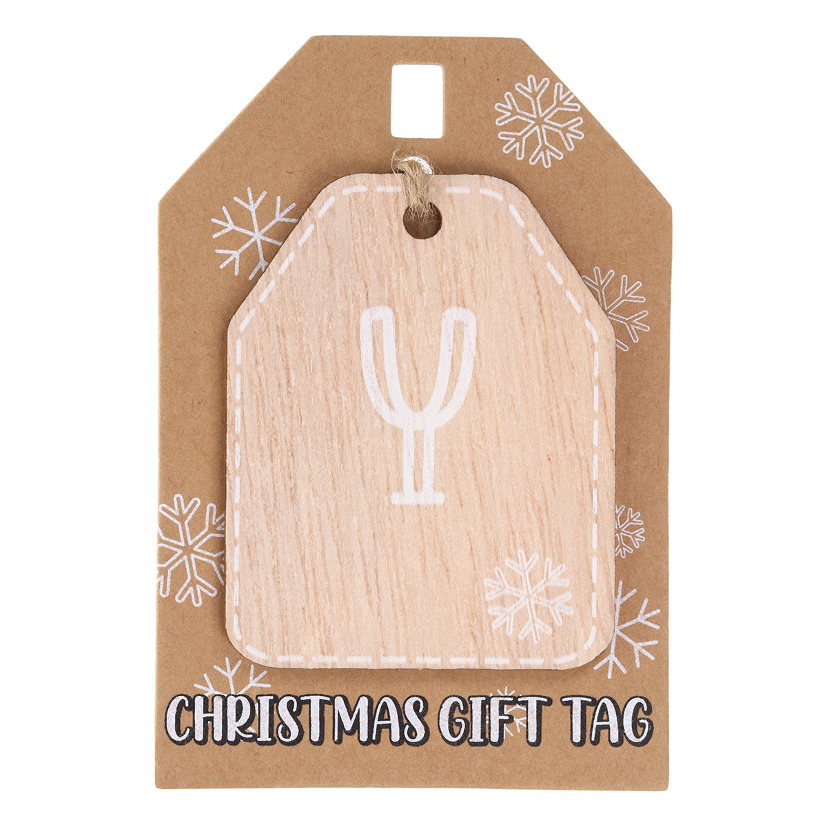 Christmas Wooden Gift Tag - Y