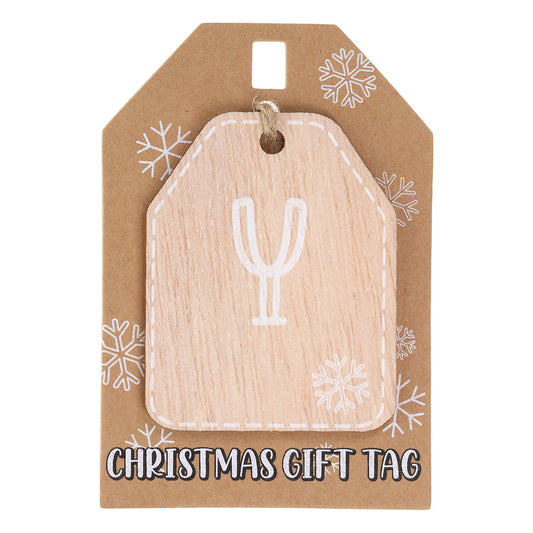 Christmas Wooden Gift Tag - Y