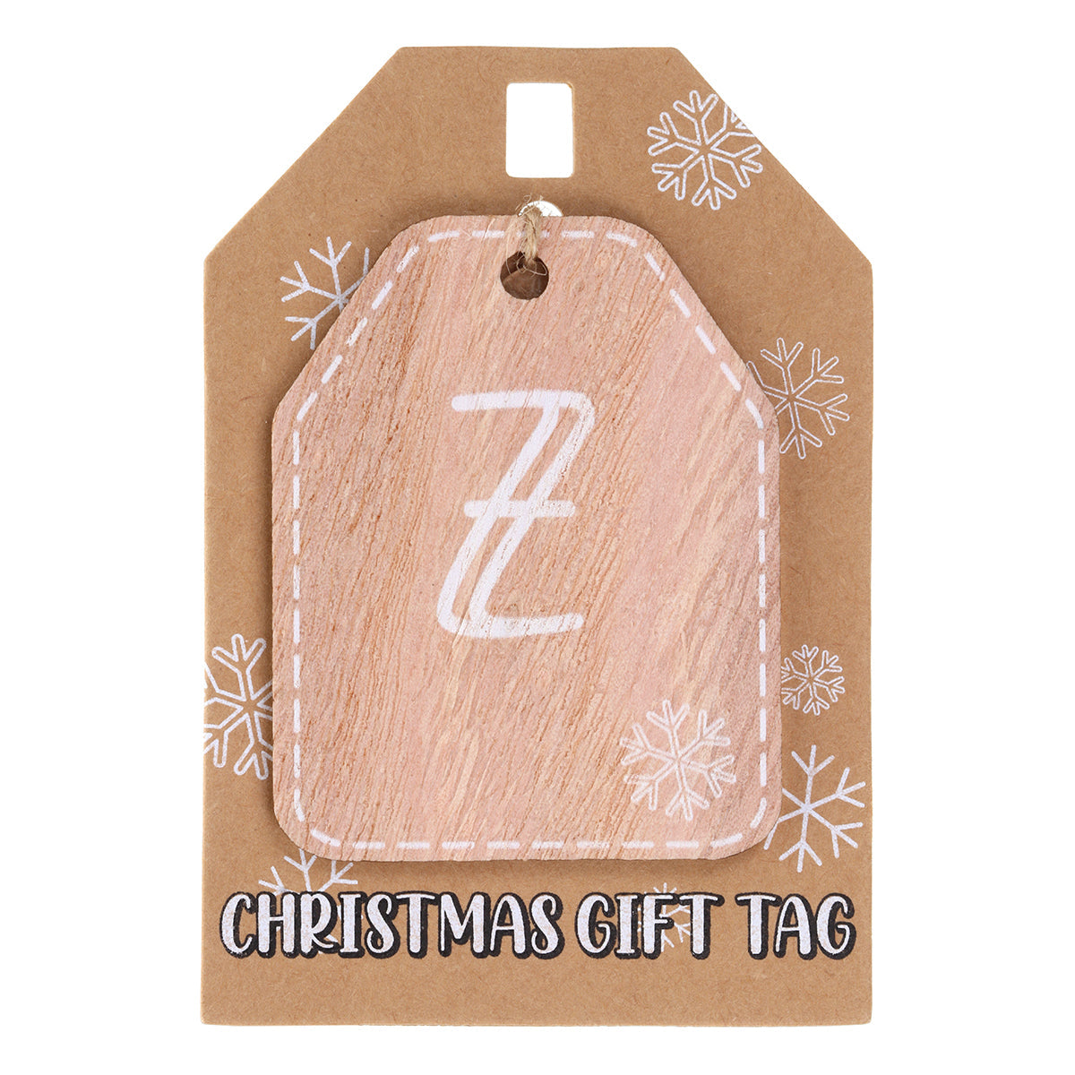 Christmas Wooden Gift Tag - Z
