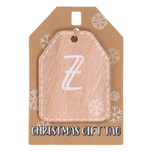 Christmas Wooden Gift Tag - Z