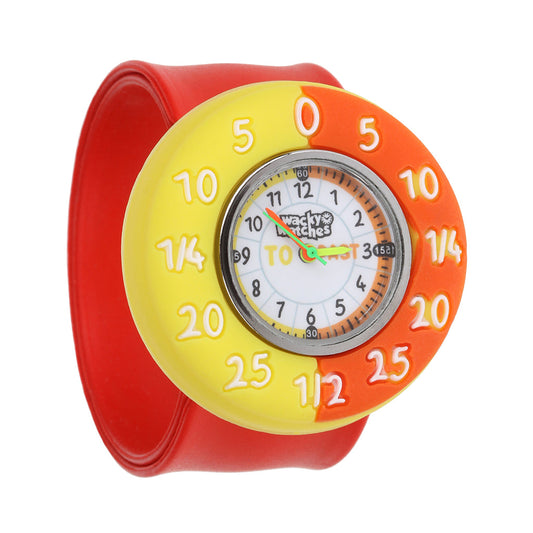 Time Telling Red Wacky Watch