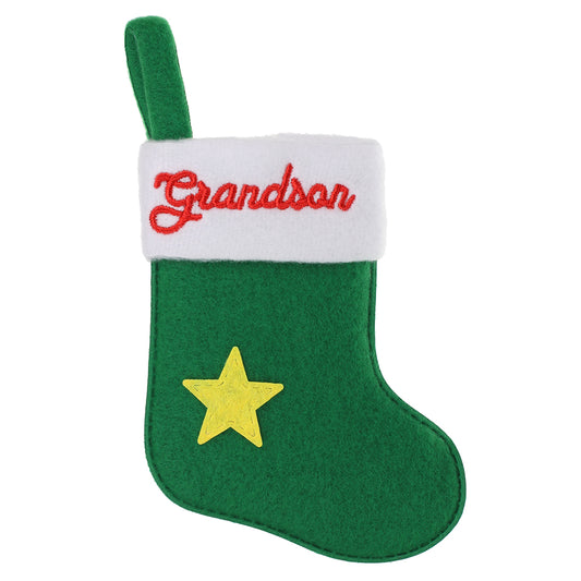 XS005 - Personalised Stocking Christmas Tree Decoration - Grandson