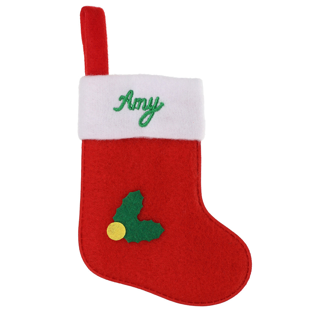 XS016 - Personalised Stocking Christmas Tree Decoration - Amy