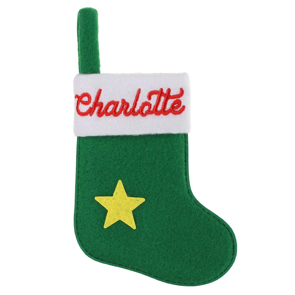 XS029 - Personalised Stocking Christmas Tree Decoration - Charlotte