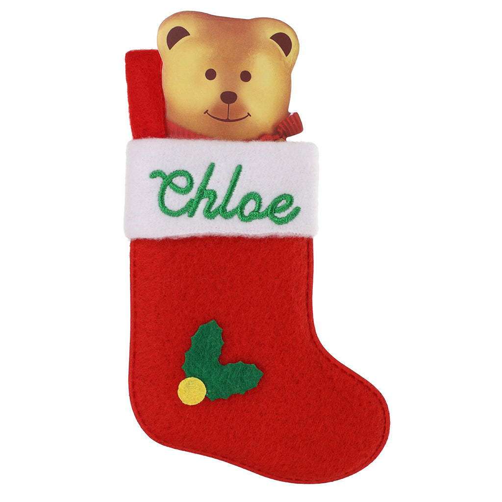 XS030 - Personalised Stocking Christmas Tree Decoration - Chloe