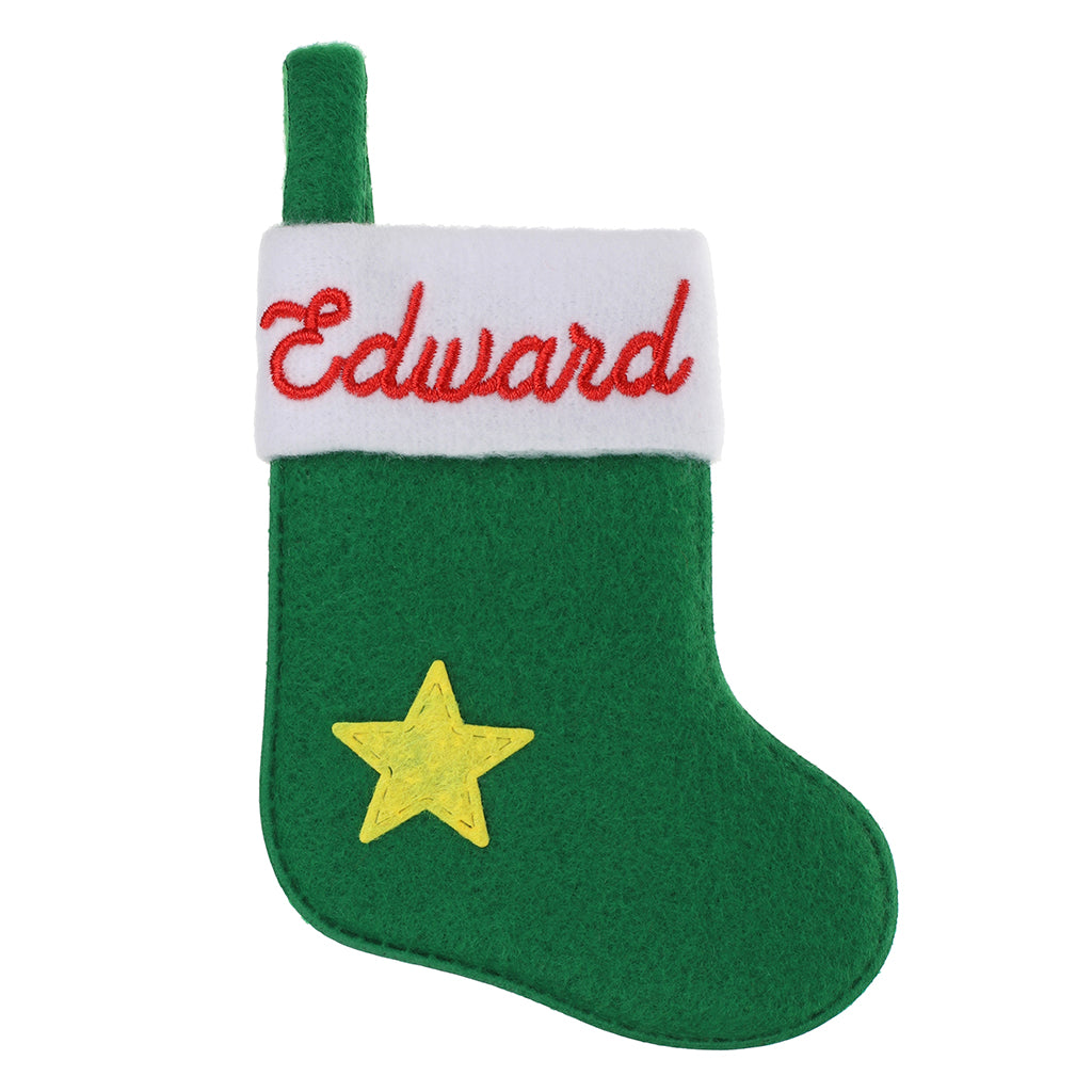 XS036 - Personalised Stocking Christmas Tree Decoration - Edward