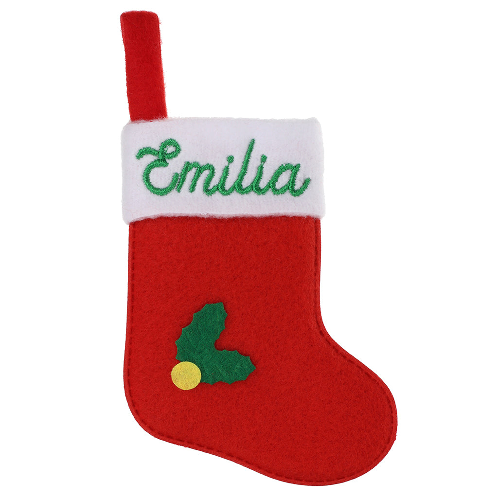 XS044 - Personalised Stocking Christmas Tree Decoration - Emilia