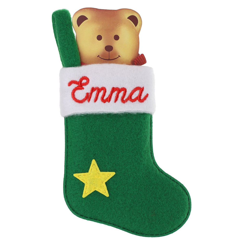 XS046 - Personalised Stocking Christmas Tree Decoration - Emma