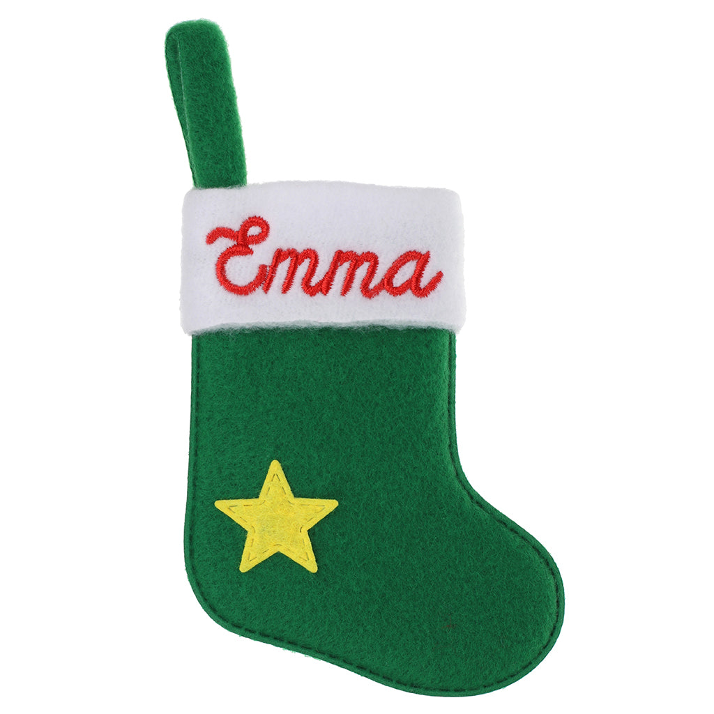 XS046 - Personalised Stocking Christmas Tree Decoration - Emma