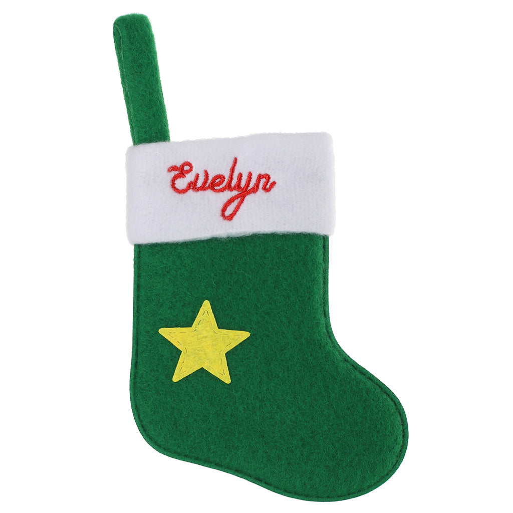 XS051 - Personalised Stocking Christmas Tree Decoration - Evelyn