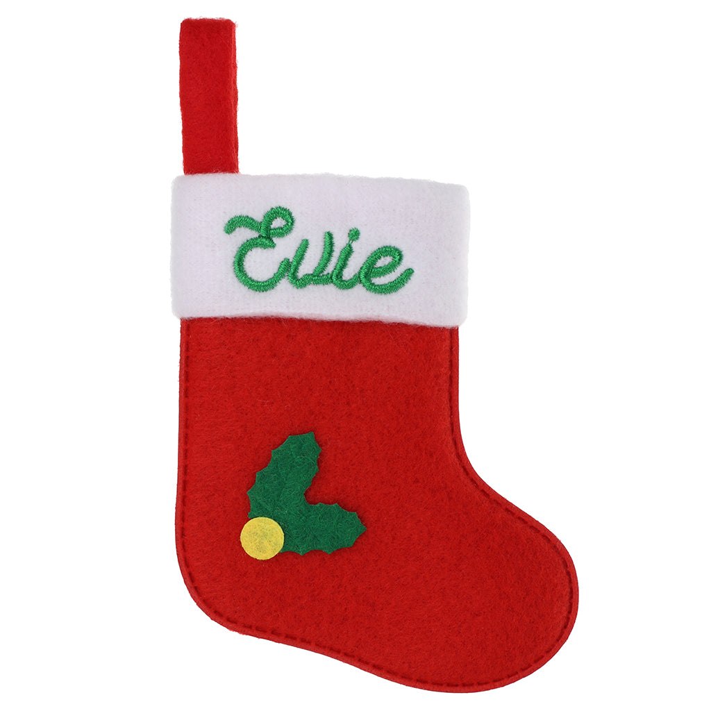 XS052 - Personalised Stocking Christmas Tree Decoration - Evie