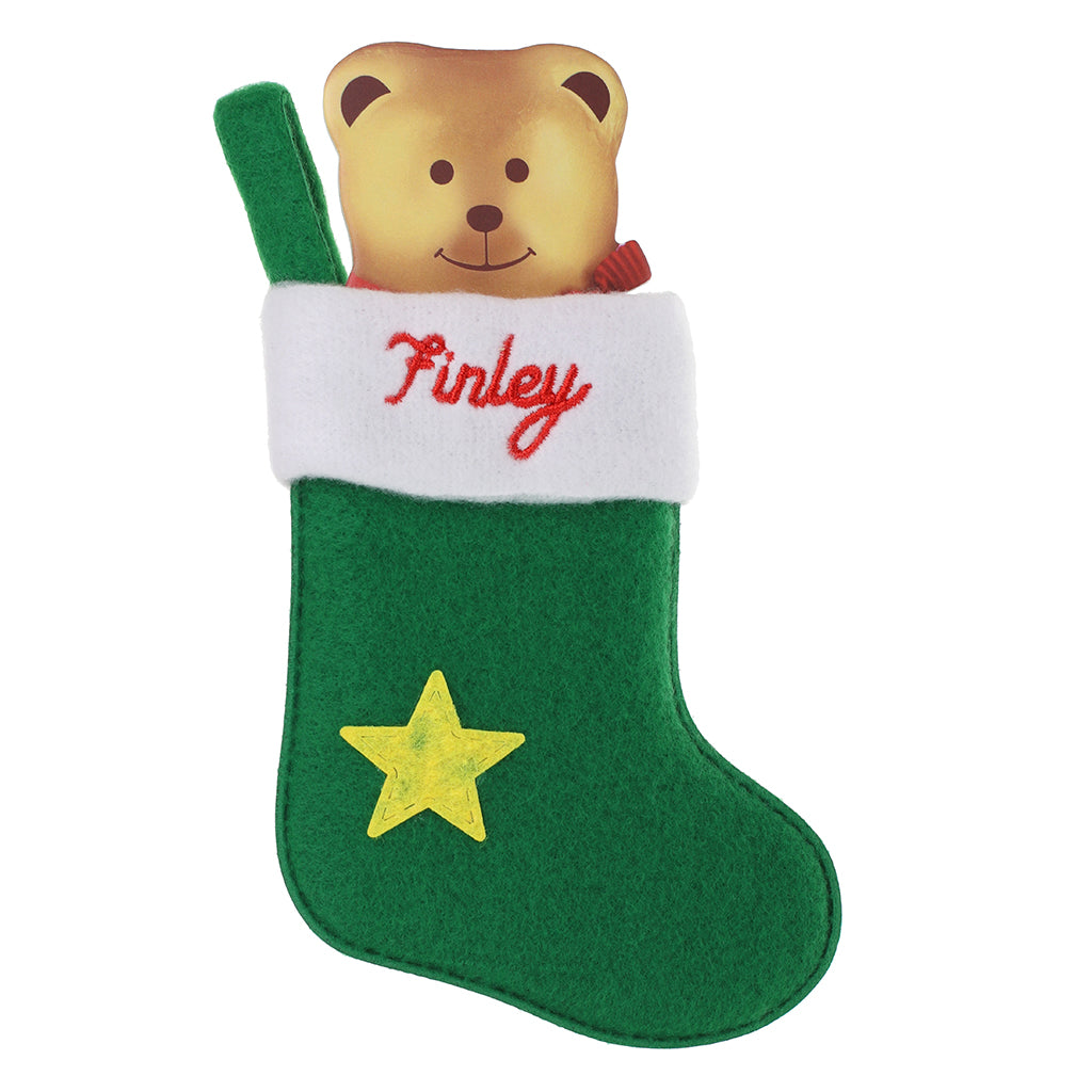 XS054 - Personalised Stocking Christmas Tree Decoration - Finley