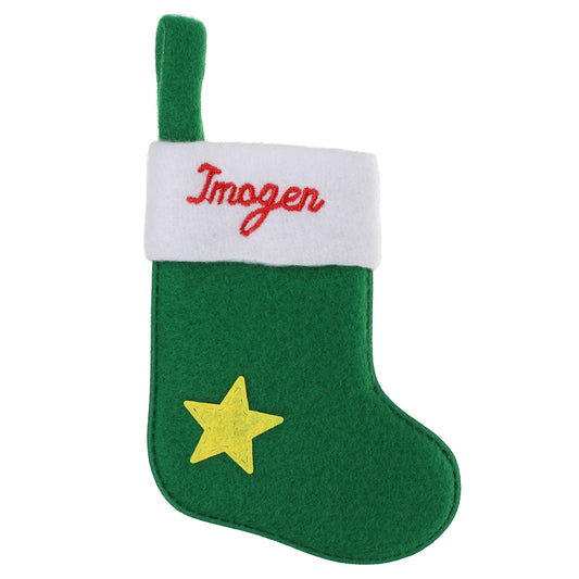 XS074 - Personalised Stocking Christmas Tree Decoration - Imogen