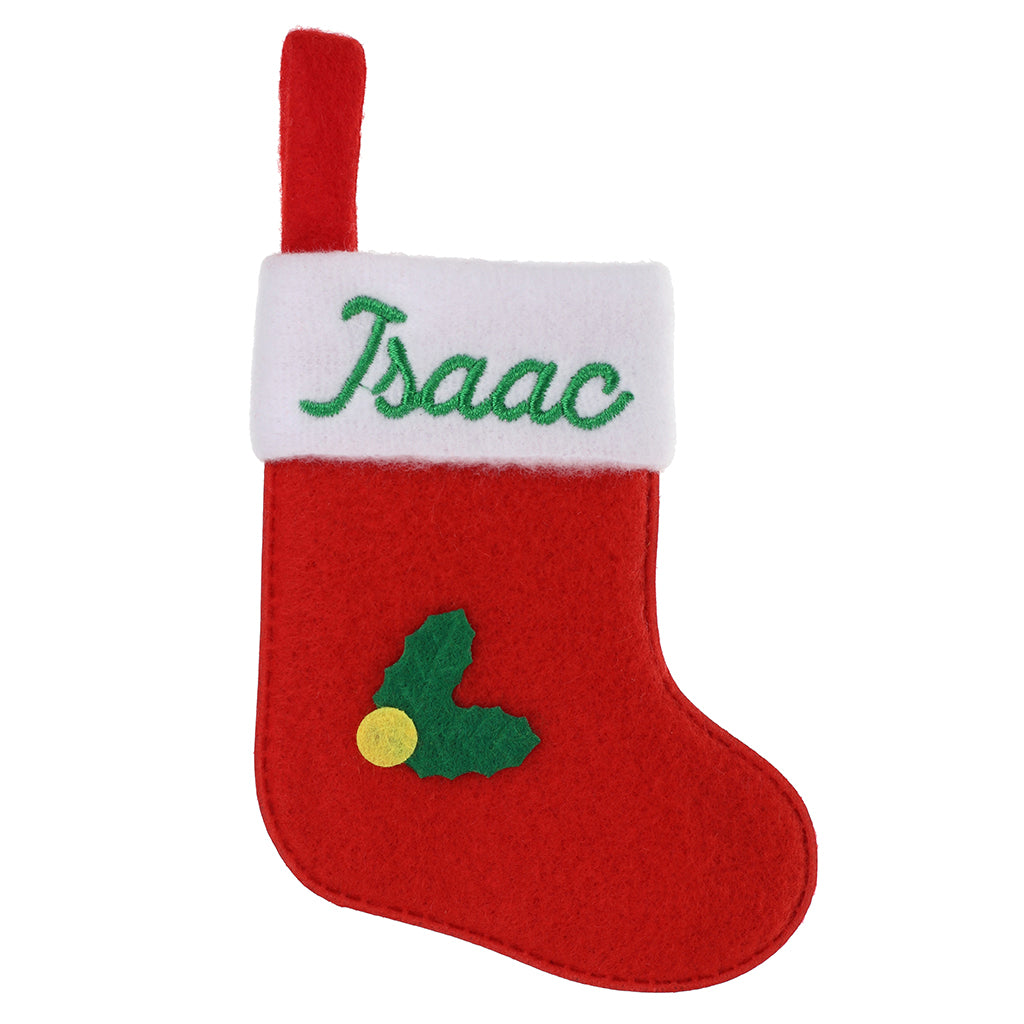 XS075 - Personalised Stocking Christmas Tree Decoration - Isaac