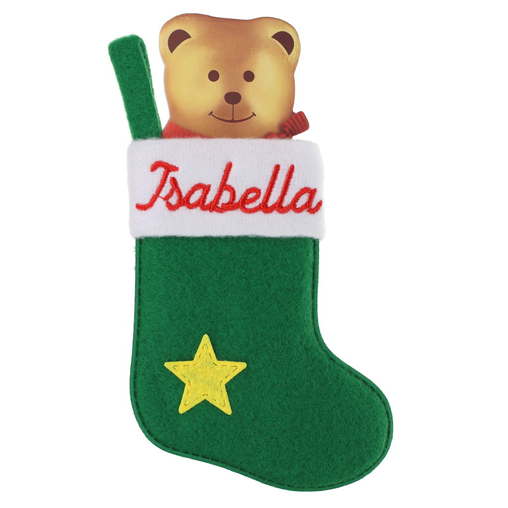 XS076 - Personalised Stocking Christmas Tree Decoration - Isabella