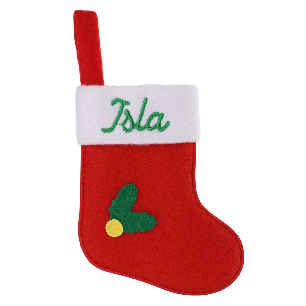 XS078 - Personalised Stocking Christmas Tree Decoration - Isla