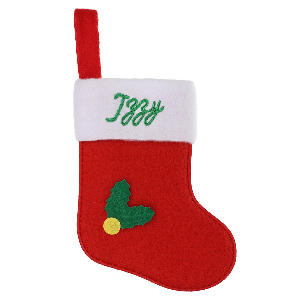 XS080 - Personalised Stocking Christmas Tree Decoration - Izzy