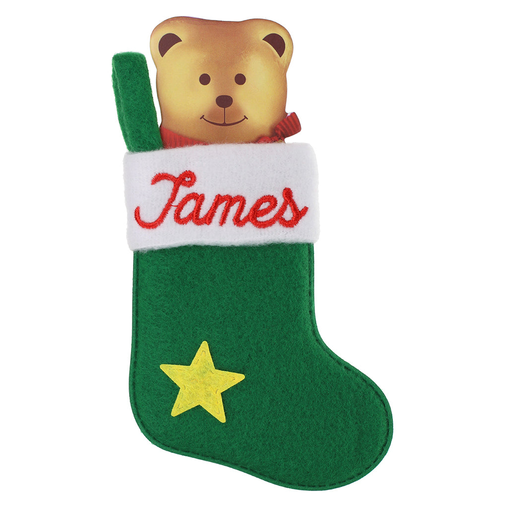 XS084 - Personalised Stocking Christmas Tree Decoration - James