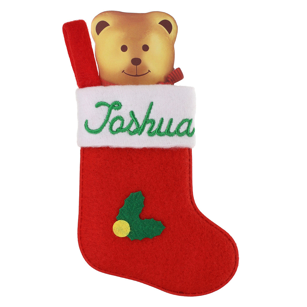 XS089 - Personalised Stocking Christmas Tree Decoration - Joshua