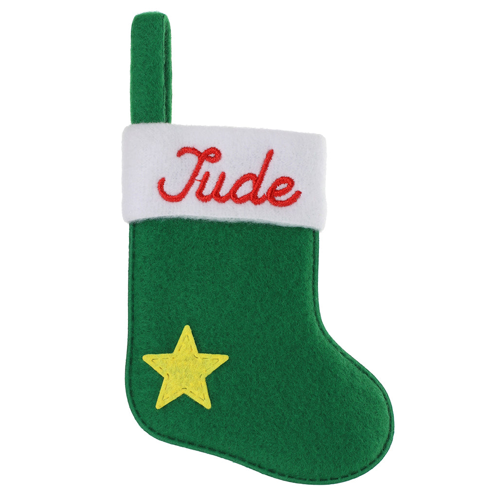 XS090 - Personalised Stocking Christmas Tree Decoration - Jude