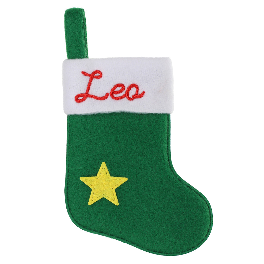 XS095 - Personalised Stocking Christmas Tree Decoration - Leo