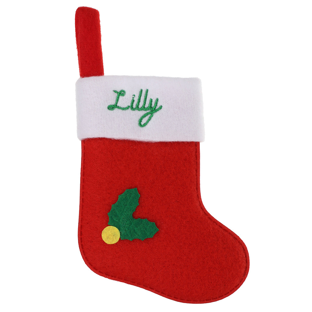 XS096 - Personalised Stocking Christmas Tree Decoration - Lilly