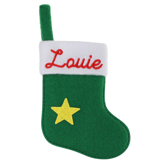 XS098 - Personalised Stocking Christmas Tree Decoration - Louie