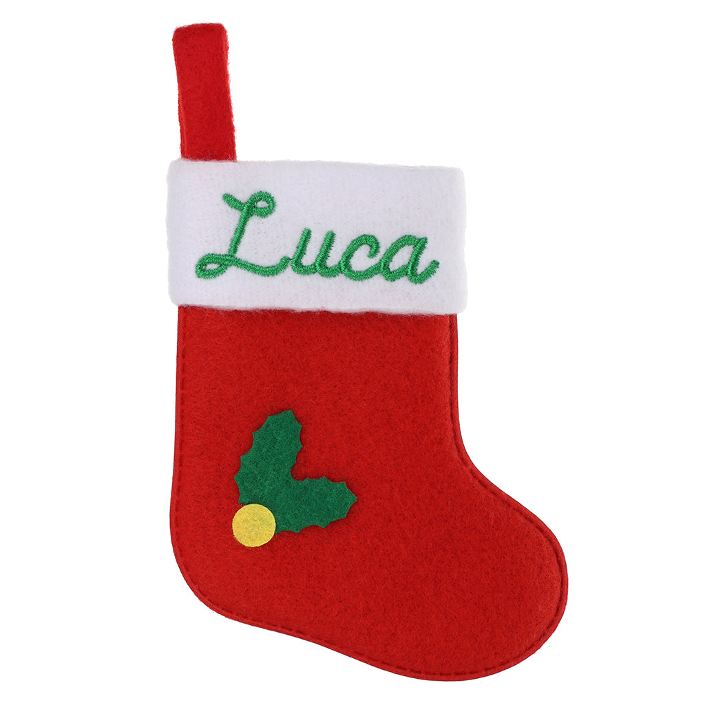 XS099 - Personalised Stocking Christmas Tree Decoration - Luca