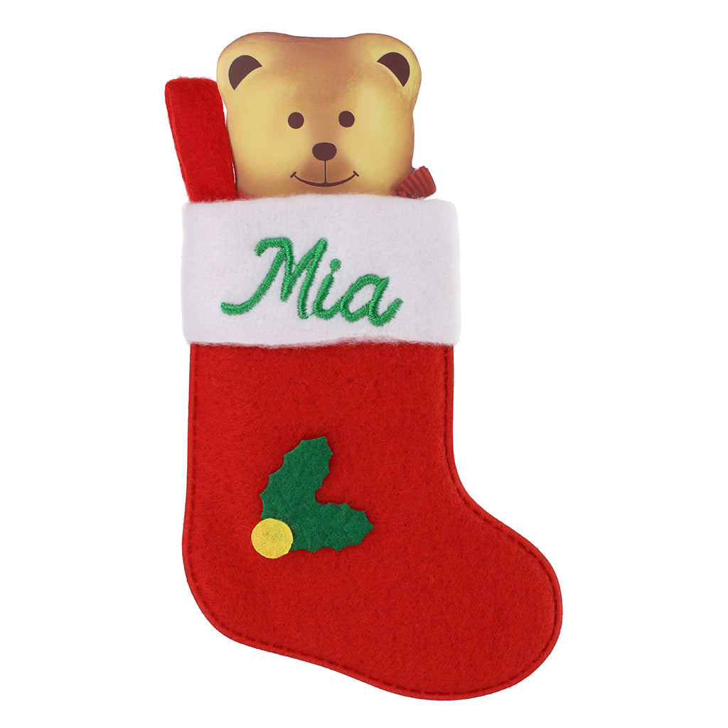 XS107 - Personalised Stocking Christmas Tree Decoration - Mia